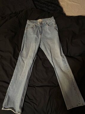 Abercrombie & Fitch Curve Love Light Blue Straight Jeans